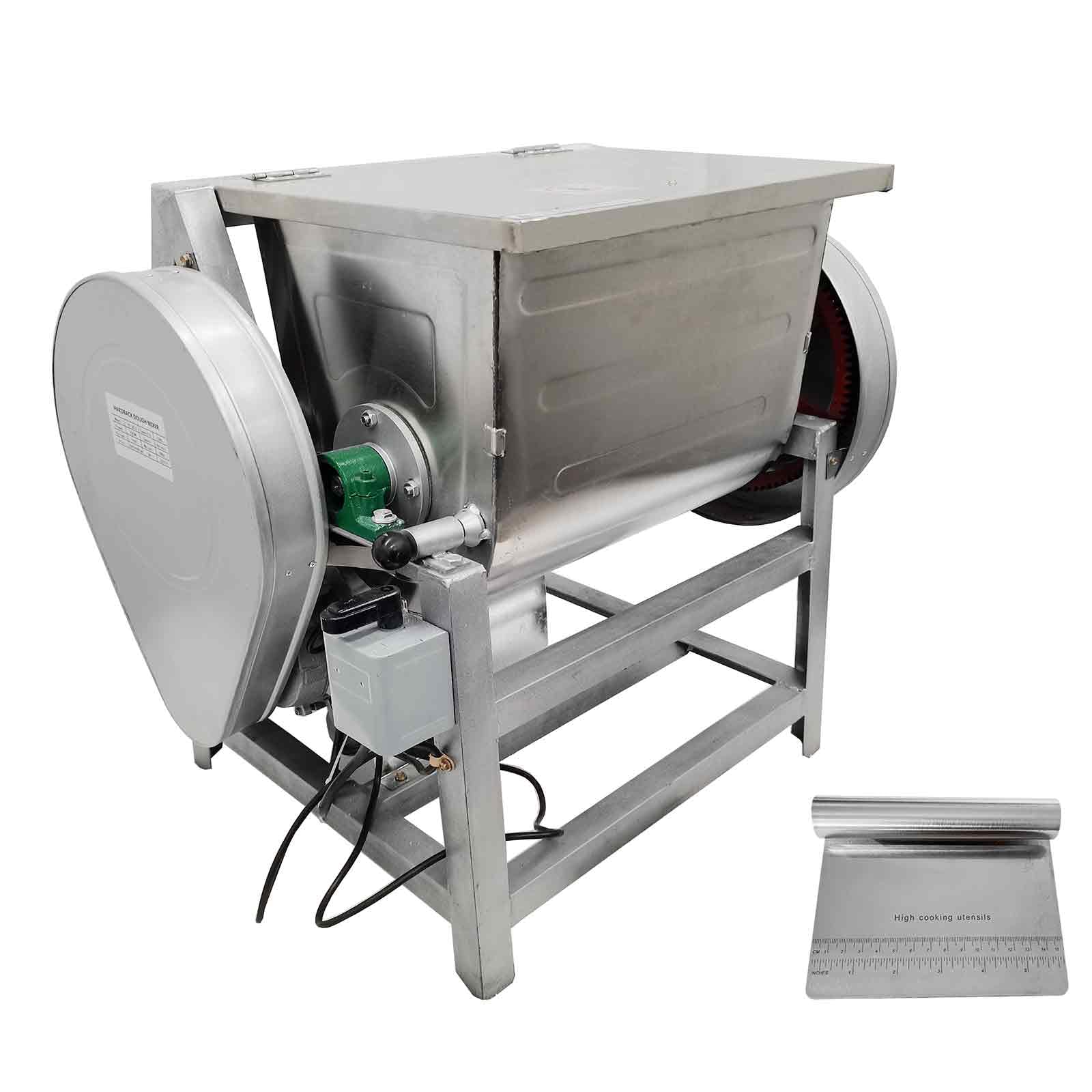 BEILOCKERY 110V 15kg Electric Dough Mixer with 90 Degree Tilt Bowl, 1500W Commercial Dough Kneading Machine, Heavy-Duty Dough Kneading Machine, Stainless Steel Food Mixer