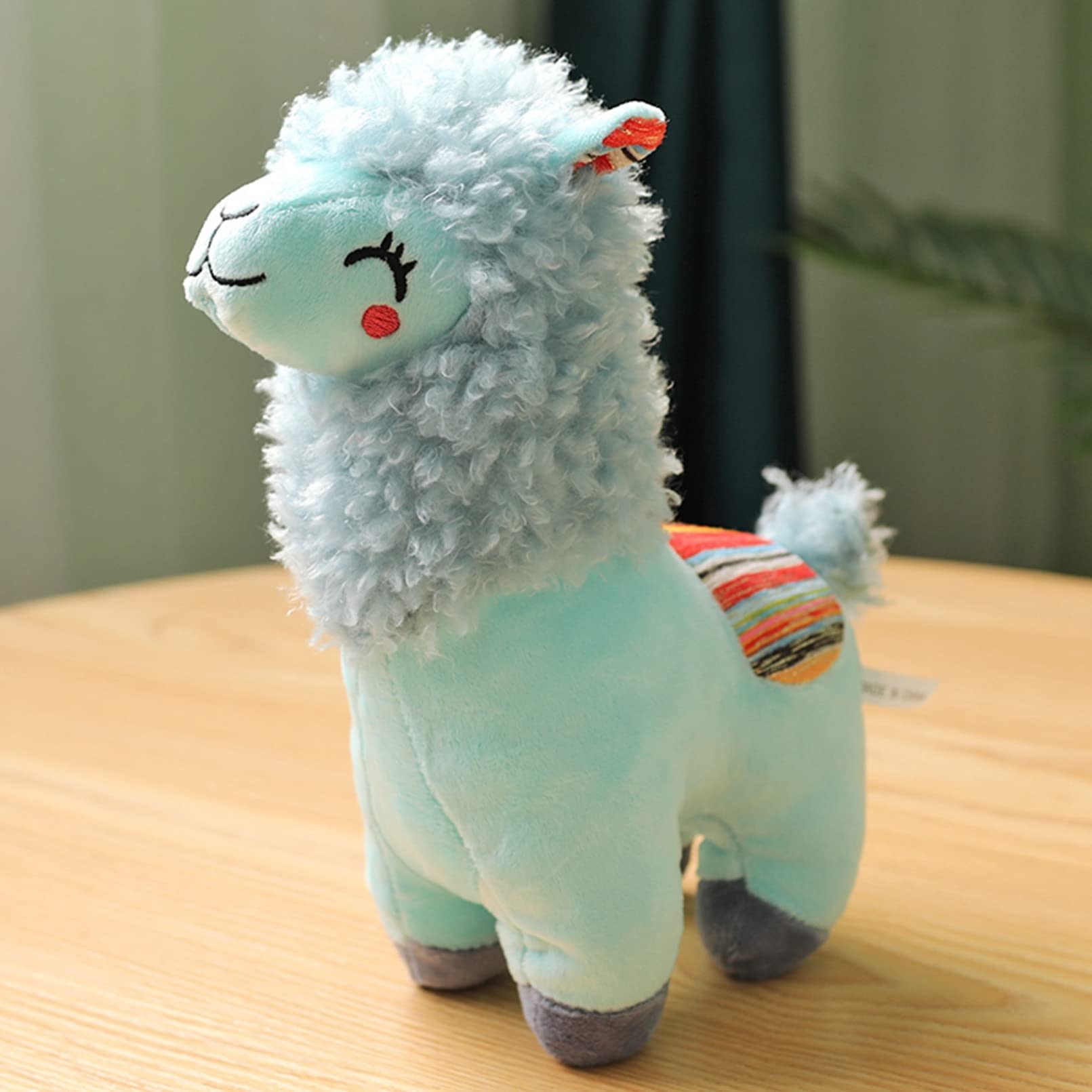 Amazon.co.jp: アルパカ ぬいぐるみ ブルー 26cm 可愛い 癒し系
