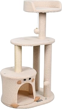 33-in Heavy-Duty Cat Tree, Level Tower with Sisal Scratching Posts