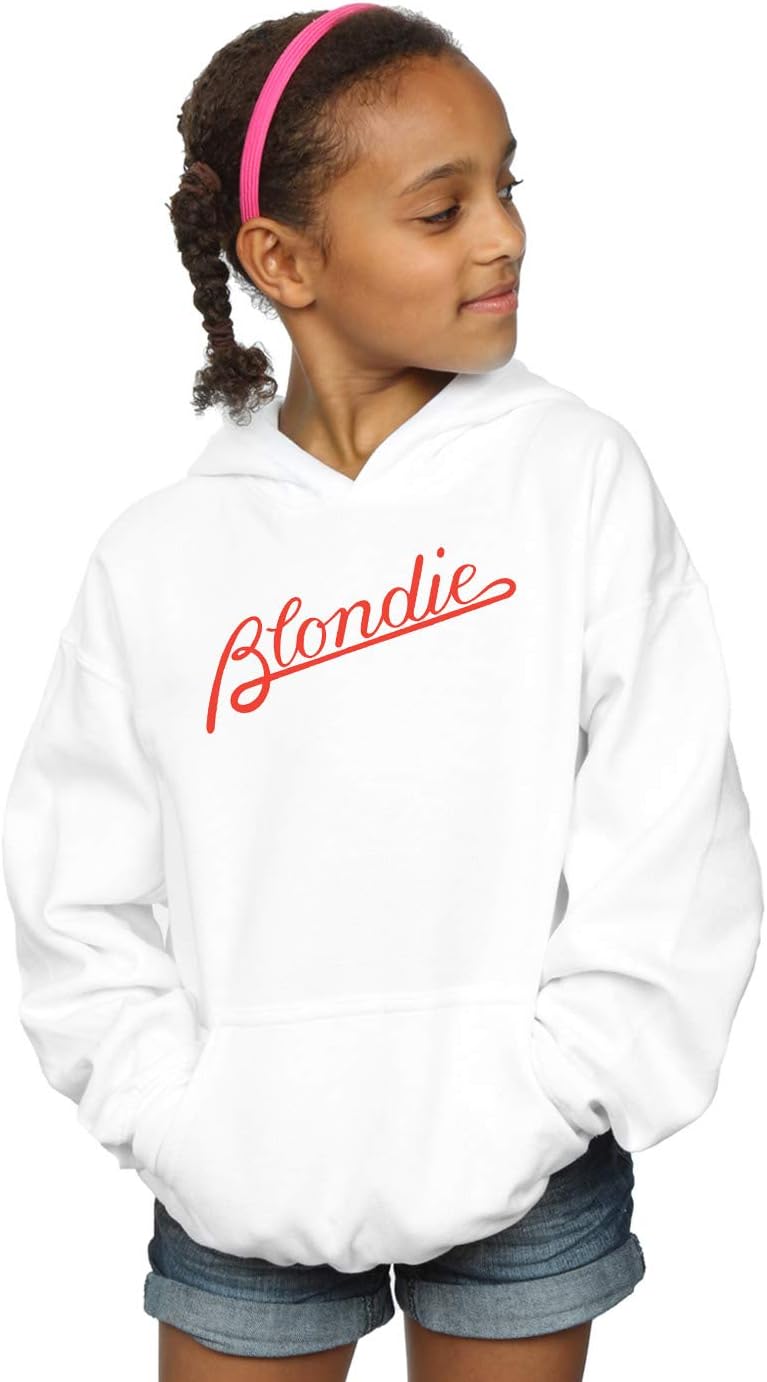 Absolute Cult Blondie Girls Lines Logo Hoodie White 12-13 Years