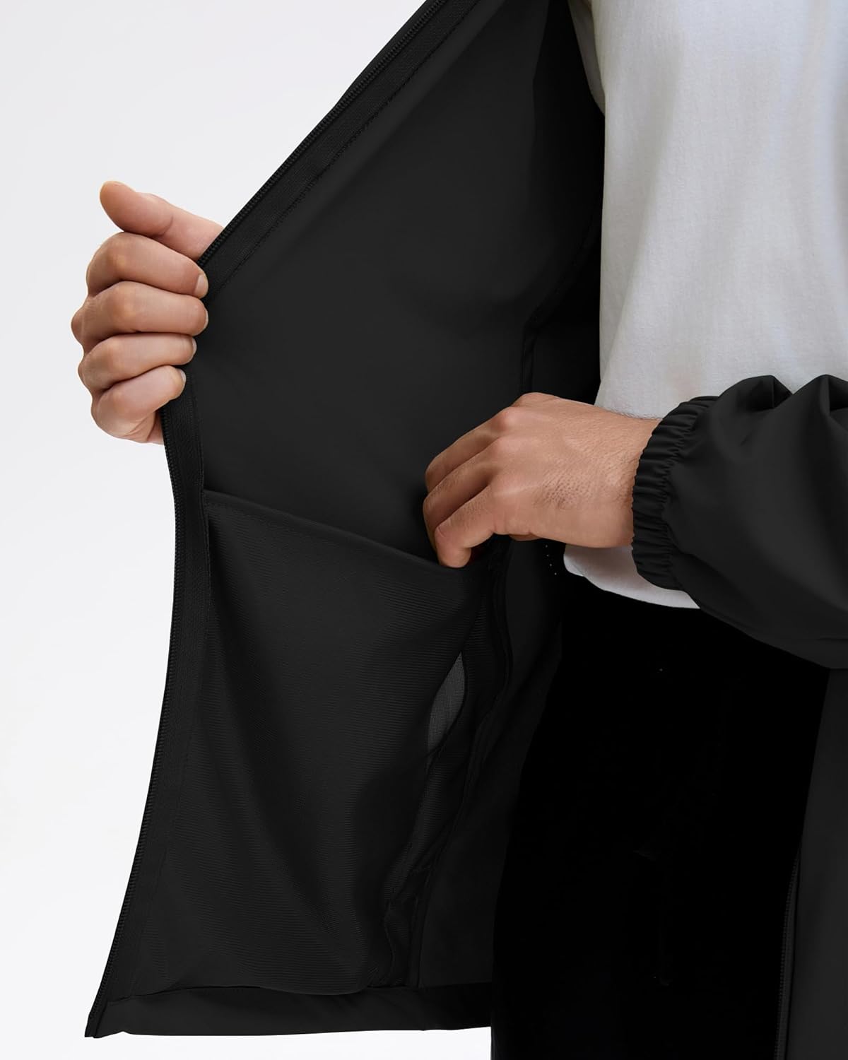 Locachy Men's UPF 50+ Sun Protection Lightweight Outdoor Full Zip Stand Collar Windproof Athletic Running Jackets - Image 7