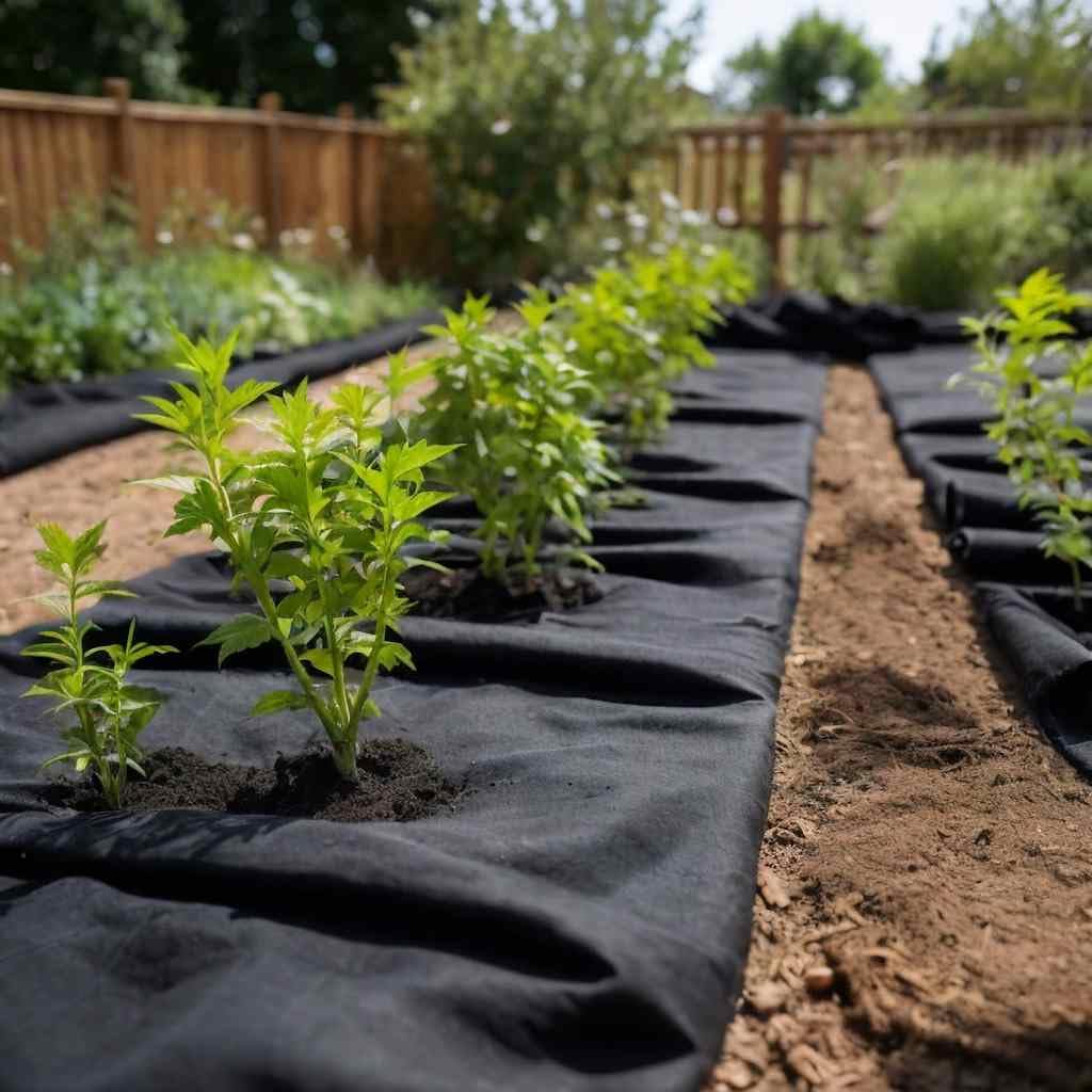 Geotextil Vlies Schwarz aus Polyesterfaser 1 x 50 m, 100 g m2, Unkrautvlies Gartenvlies Bodenvlies Mulchvlies für Beetfolie, Drainage, Kiesweg und Rasenpflege