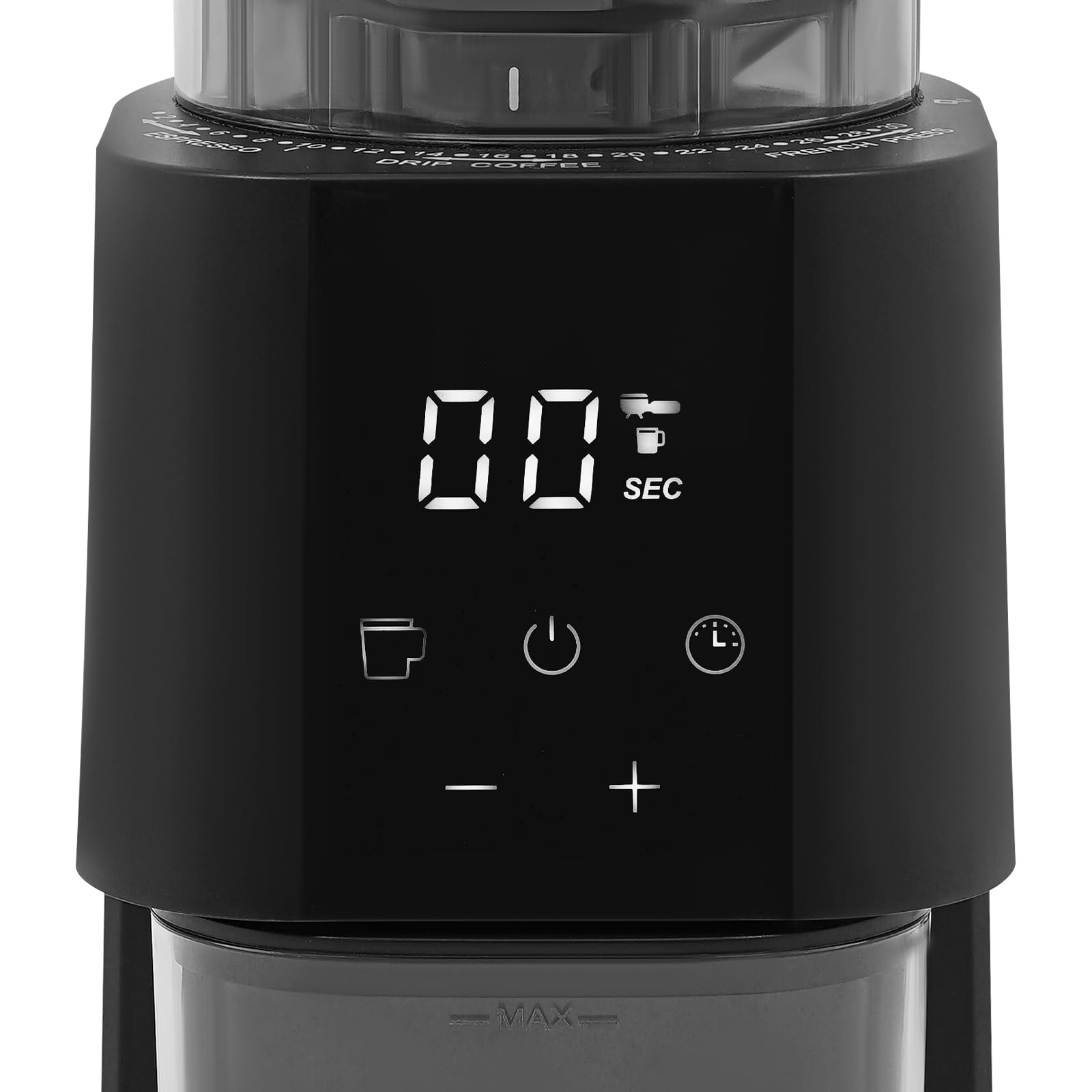 Młynek do kawy, 30 stopni równomiernego mielenia, regulowany młynek do kawy, elektryczny mechanizm stożkowy, antystatyczny, ekran dotykowy LCD, do espresso/French Press