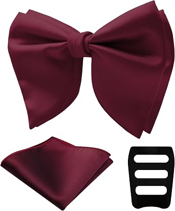 Mens Bow Tie Pre Tied Oversized Bow Ties for Men Satin Bowties for Tuxedo Wedding Party Banquet