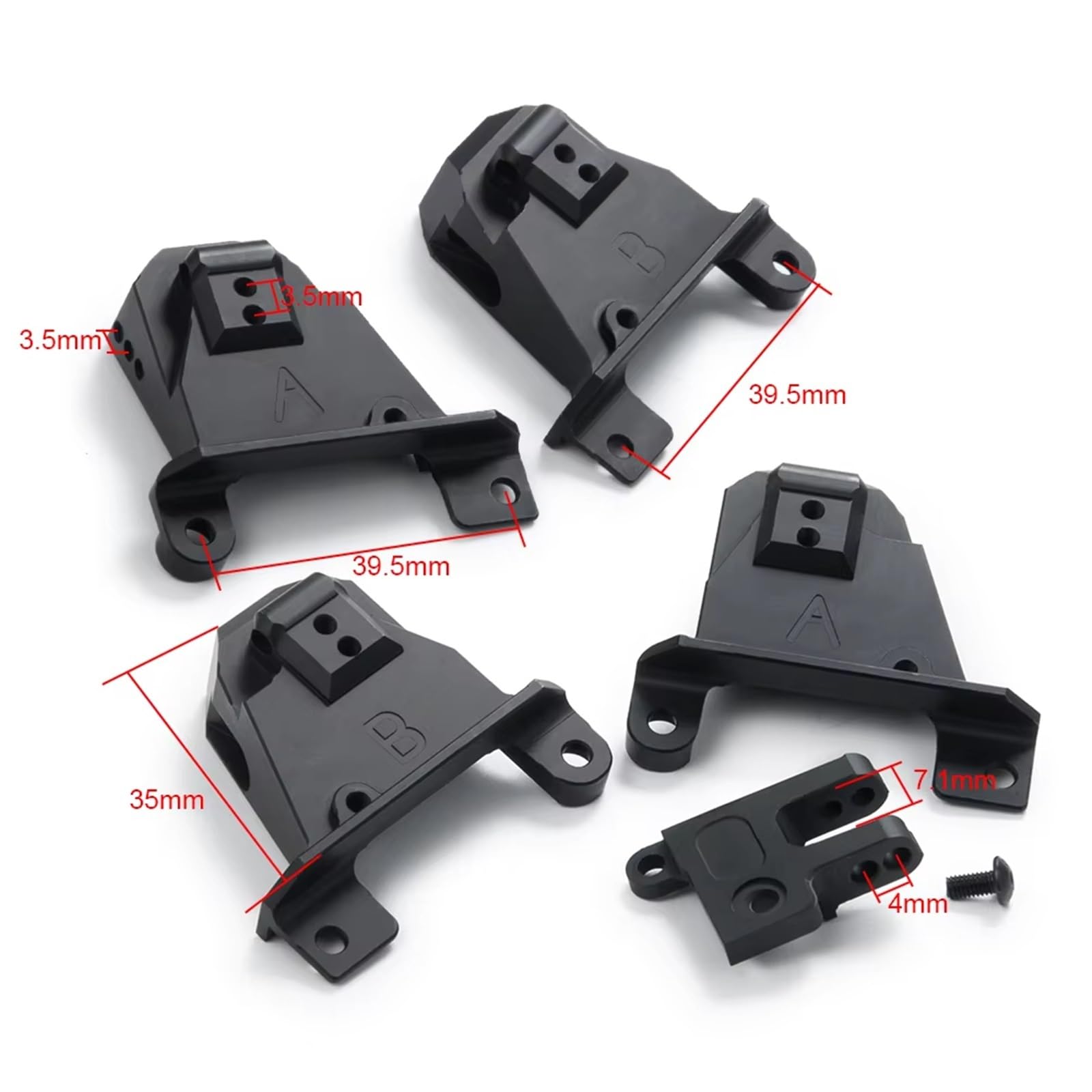 Compatible con TRX-4 1/10 Coche Trepador De Control Remoto Piezas Mejora Accesorios Repuesto 4 Uds Torres Choque Soporte Delantero Y Trasero Metal RC Mejoras