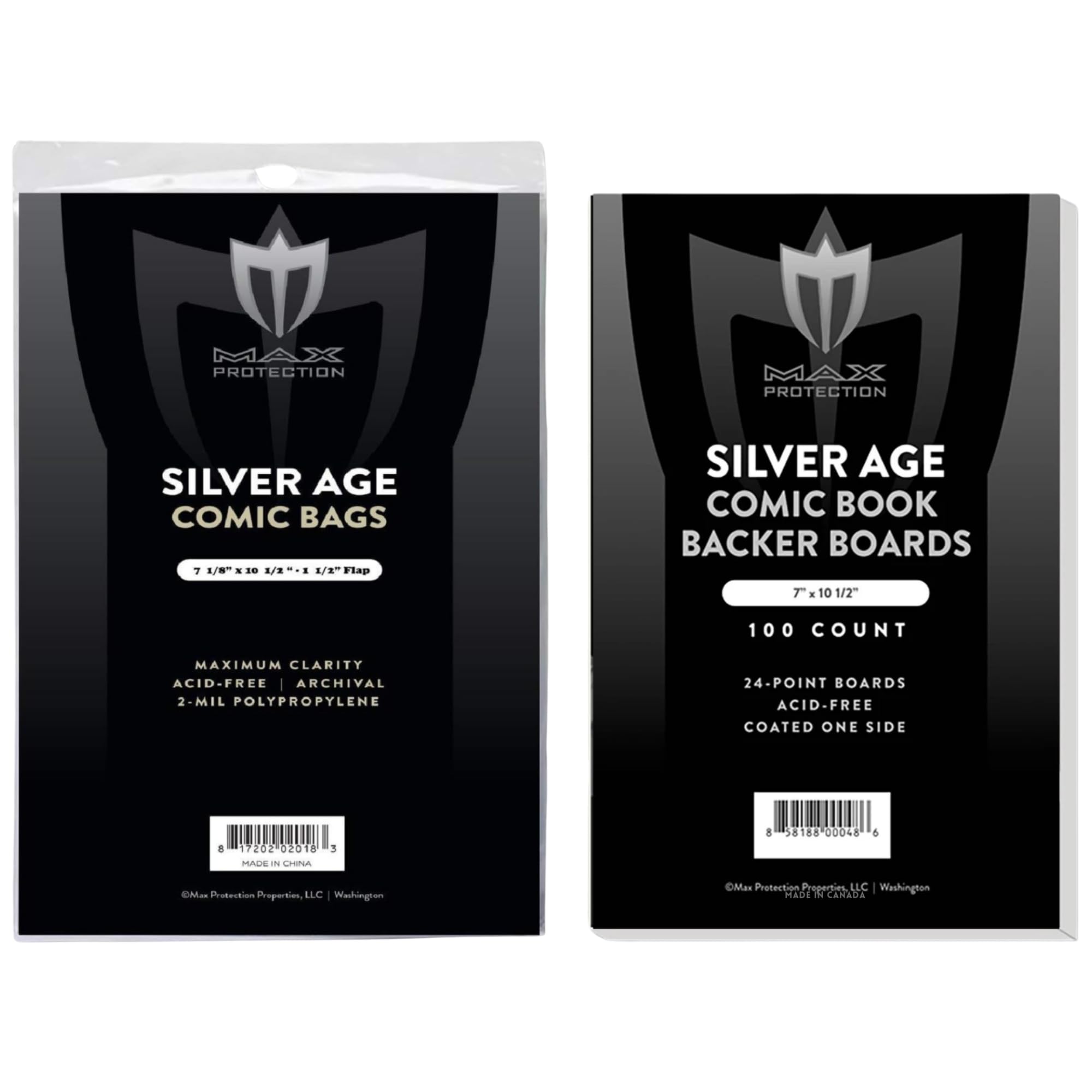 Max Protection Silver Age Comic Book Bags and Boards