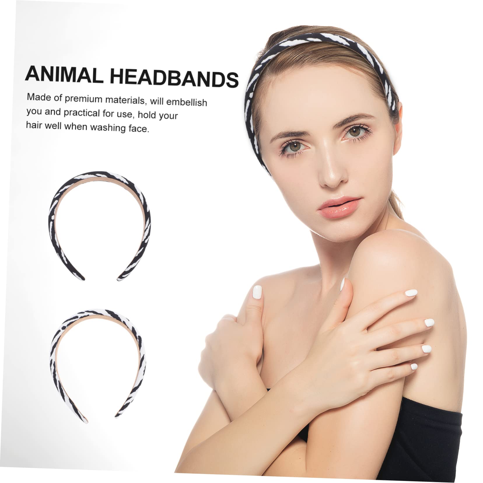 FRCOLOR 8 Piezas diadema de vaca diademas de animales diademas de yoga para mujer diadema para correr para mujer damas Venda cintas para el pelo de vaca Metal