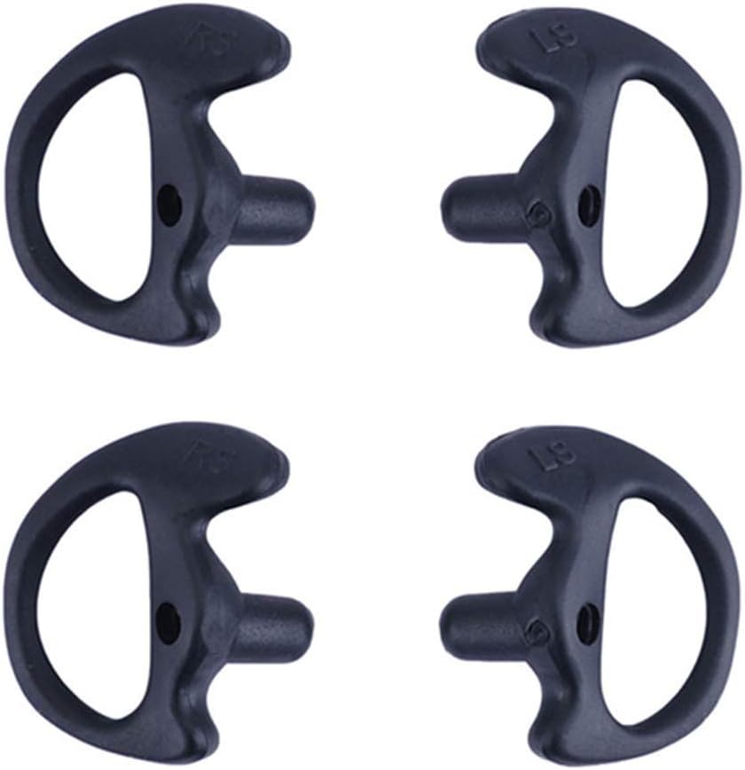 KS K-STORM Two Way Radio Ear Mold Replacement Soft Silicone Ear Insert Earmold for Acoustic Coil Tube Earpiece (Black, 2 Pair Small) : Electronics