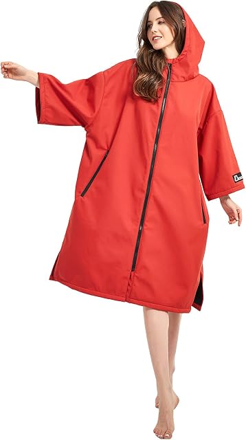 Oksun Waterproof Changing Robe for Adult,Windproof Swimming Oversized Poncho Coat Surf Beach Robe with Hooded
