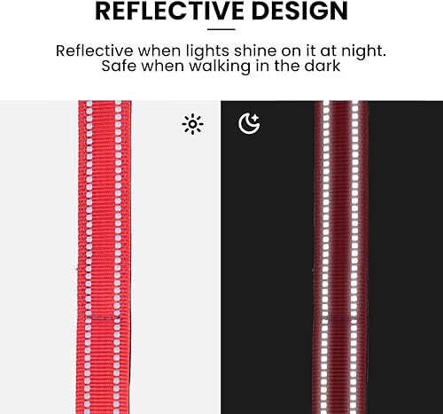 Miniatura 6 de EXCELLENT ELITE SPANKER Collar reflectante para perro, clásico, suave, acolchado, de nailon transpirable, ajustable, con hebilla de liberación