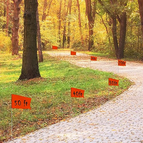 Zozen 100 Pack Red Markierungsfahnen, 38 x 10 x 13 cm, Rasenfahnen, Landschaft Flags, Markierfahnen für Rasen, Survey Flaggen, Bewässerungsflaggen.In Verbindung mit dem Entfernungsmessrad.