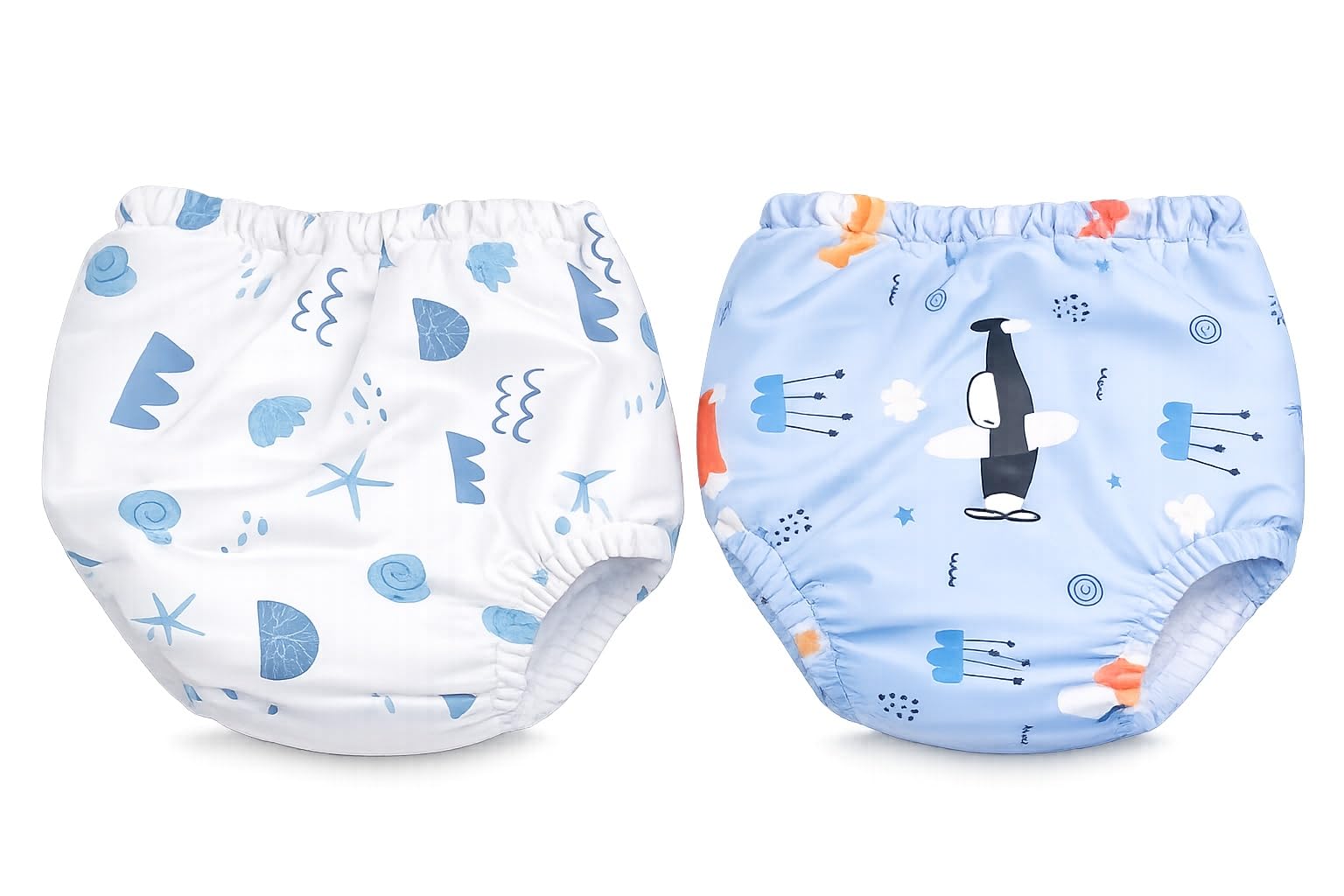Baby Potty Training Pants – Reusable Cotton Toddler Training Underwear with Waterproof Layer, Soft & Breathable, Leak Protection, Pack of 2 (A1)-image-17