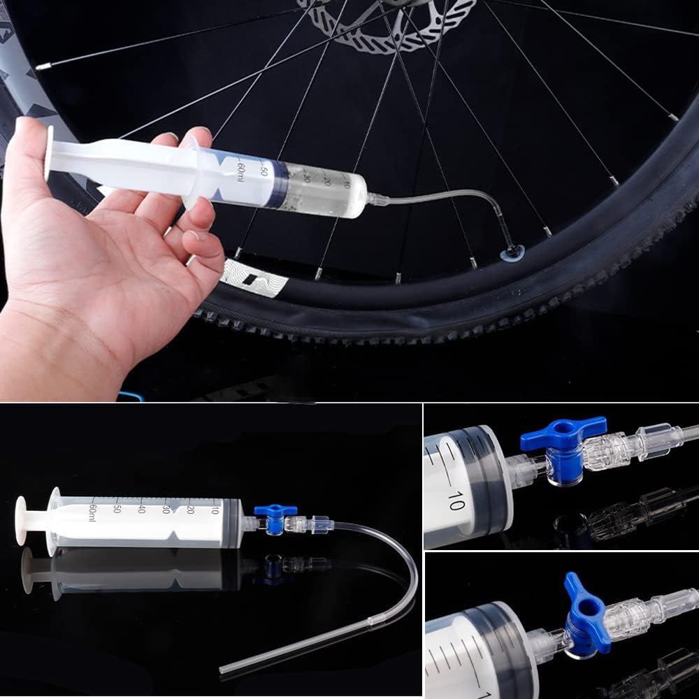 Voarge 60 ml Strzykawka Tubeless MTB, Presta Valve Removal Tool do opon MTB