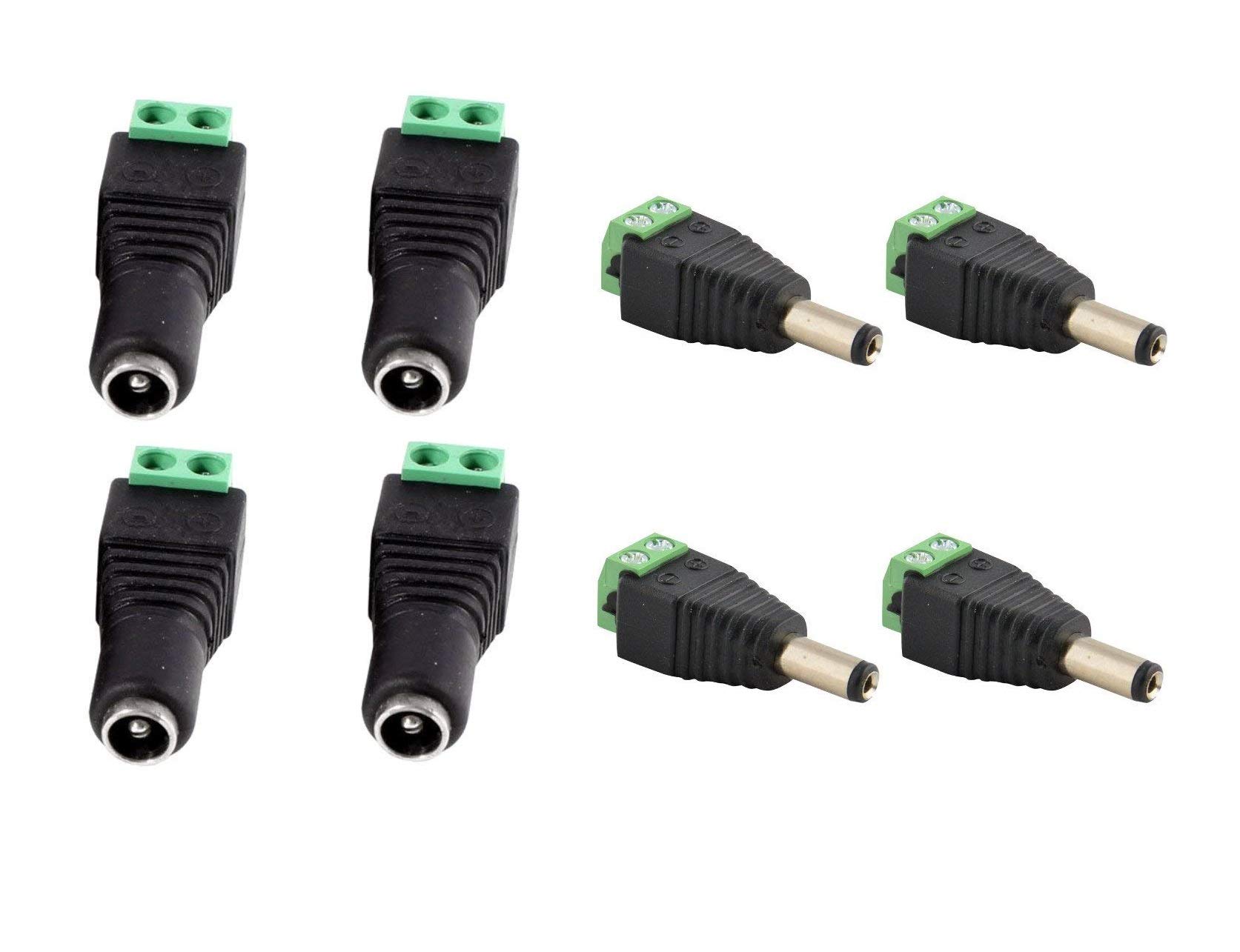 See full amazon price history chart for INVENTO 4Pcs DC Female Plug + 4pcs DC Male Jack Plug 5.5x2.1mm to Screw Terminal Connector For CCTV Camera, LED Strips, DC Connections, DIY Projects INVENTO 4Pcs DC Female Plug + 4pcs DC Male Jack Plug 5.5x2.1mm to Screw Terminal Connector For CCTV Camera, LED Strips, DC Connections, DIY Projects (B07TBPKR67) Amazon Price History, Amazon Price Tracker