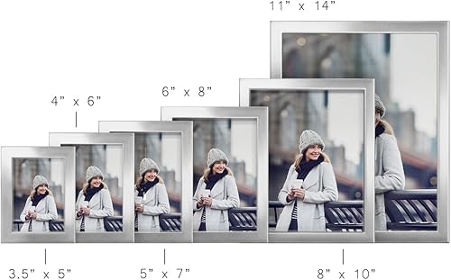 Miniatura 6 de Renditions - Marco de fotos de 6x8 pulgadas hecho de madera maciza, cristal de alta definición y estilo moderno de alta gama listo para exhibición