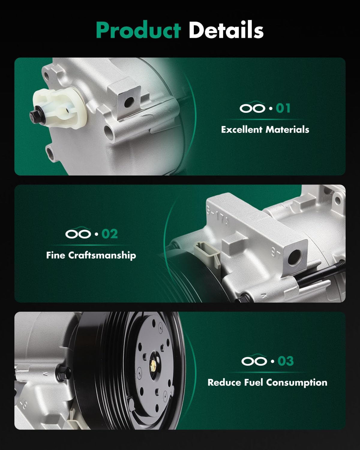 SCITOO AC Compressor CO 101390C for Mercury Villager for Nissan Quest 3.0L 1993 1994 1995 1996 1997 1998 Air Conditioning Compressor