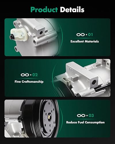 Miniatura 1460 de SCITOO CO 10739C - Compresor de CA compatible con Honda Element 2.4L 2003 2004 2005 2006 2007 2008 2009 2010 2011