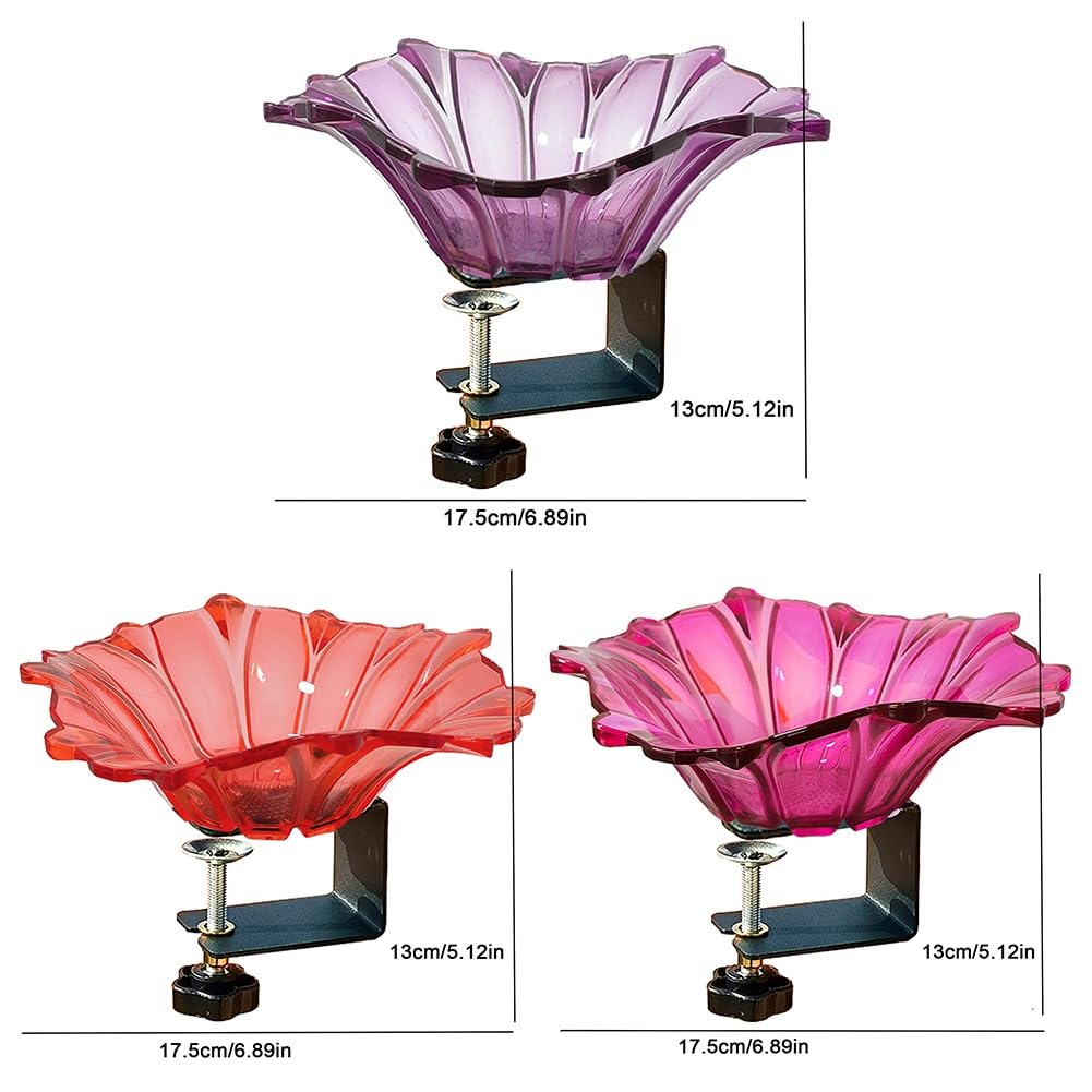 3 PCS Abreuvoir Oiseaux Exterieur, Mangeoire pour Oiseaux Exterieur Et Bain d'oiseaux, Mangeoire Oiseaux Sauvage,Distributeur Nourriture pour Oiseaux Sauvages