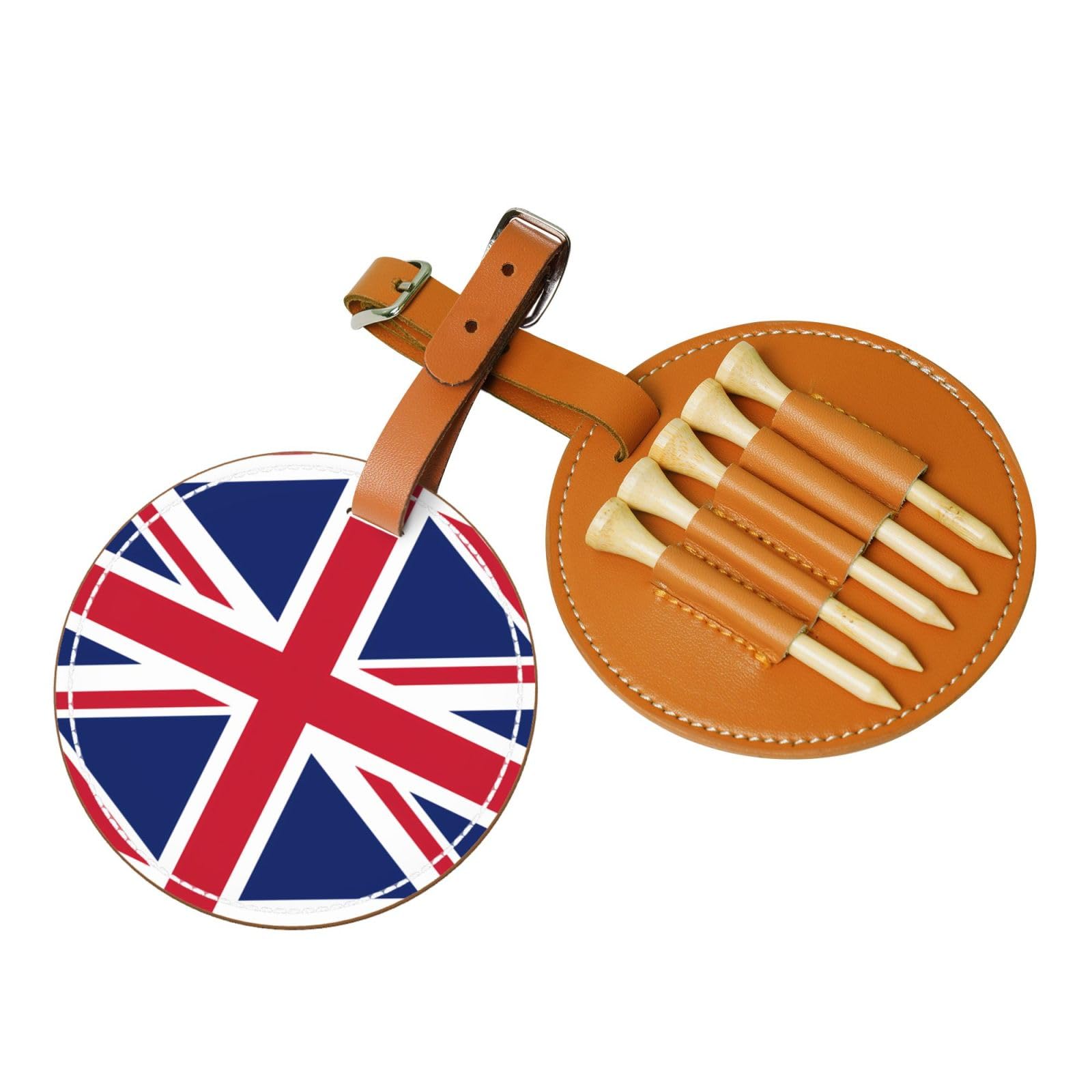 WXXWXD British flag Printed Golf Tee Storage Bag - Portable Storage, Easily Organize Tees