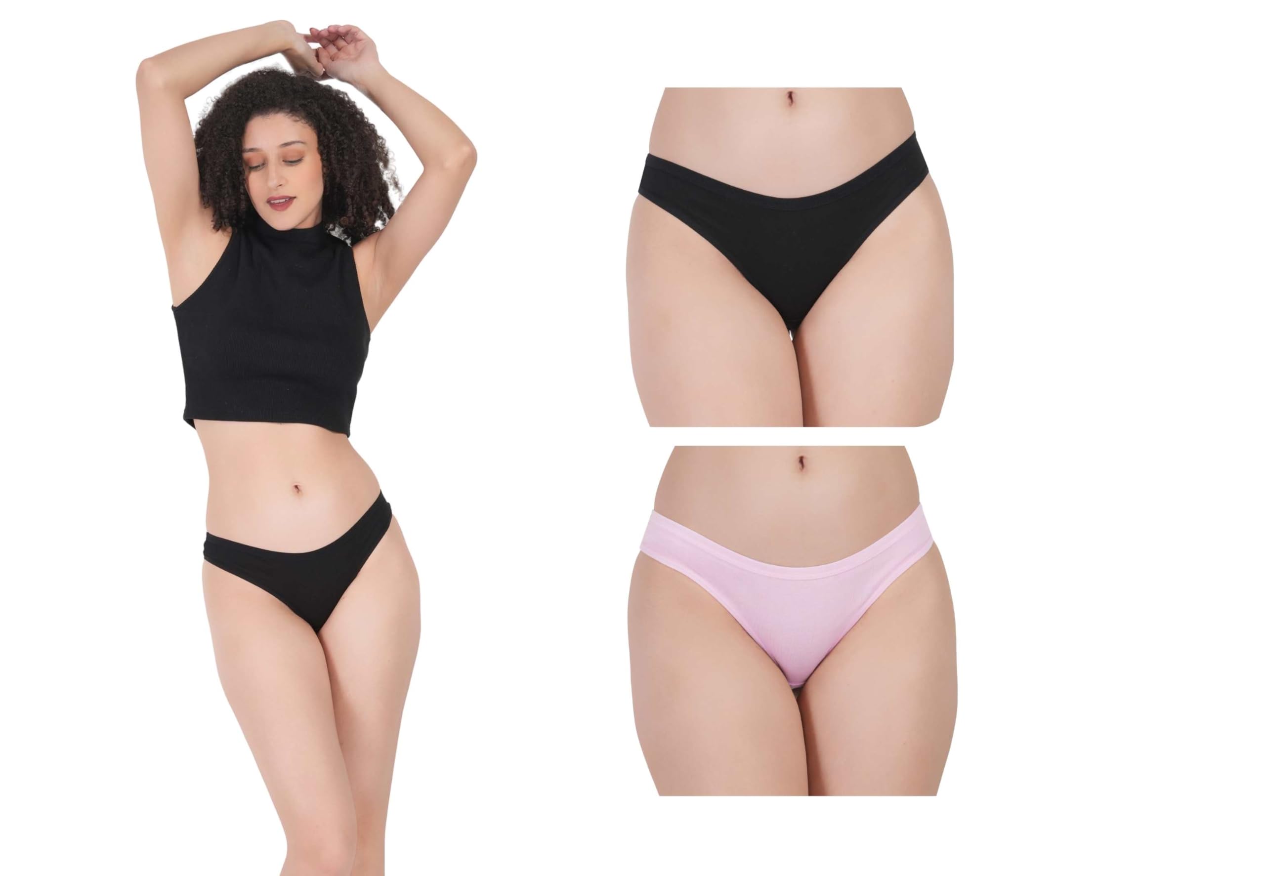 Women's Viscos Cotton G-Staring Thong Panties, Available in Regular & Plus Size