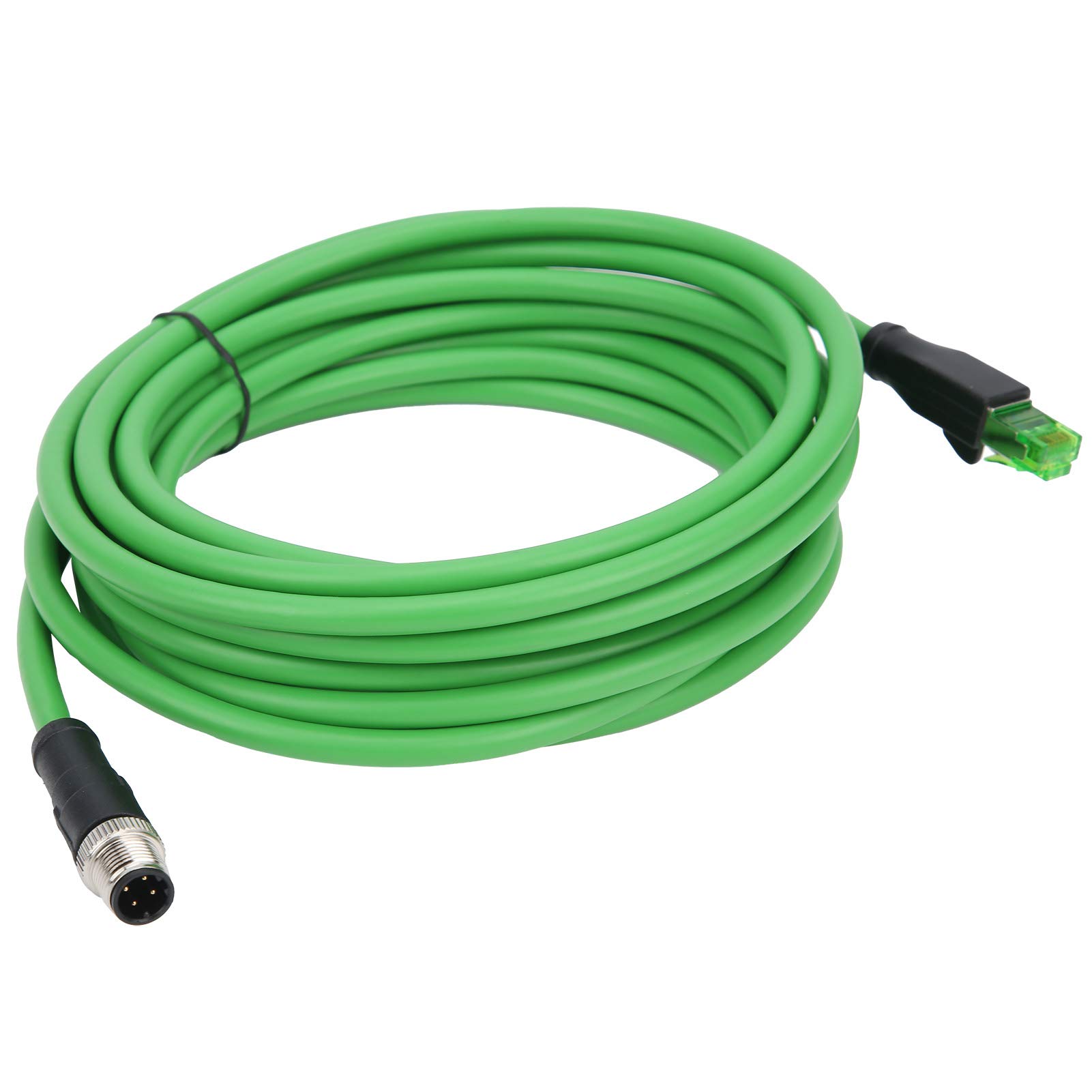 Hidyliu Câble Ethernet Industriel M12 vers RJ45, Durable et étanche, 5m, pour Applications Industrielles, Machines et Fabrication