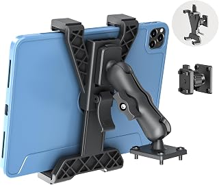 Tablet Holder car Mount Heavy Duty Drill Base, for iPad Pro Air Mini, Samsung Galaxy Tab, Other 6-11.5" Cell Phone and Tablet, iPad Holder for Desk/Car/Wall/Truck/Commercial Vehicles Dash