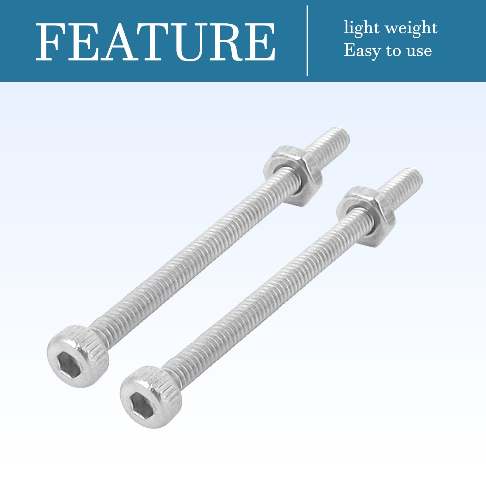 QUARKZMAN M2x30mm Śruby z łbem radełkowanym z łbem sześciokątnym z łbem sześciokątnym zestaw nakrętek x 20 szt. ze stali nierdzewnej do sprzętu gospodarstwa domowego, [srebrny odcień]