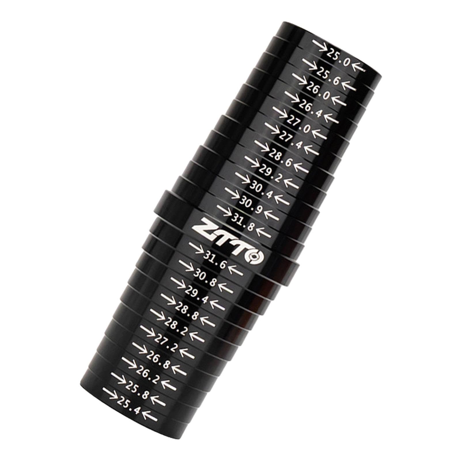 B Baosity Bicycle Seat Post Measuring Tool Bike Seatpost Size Measuring Tool 25mm to 31.8mm Sizing Gauge Metal Seat Tube Measurer Sizer , Black, 9cm