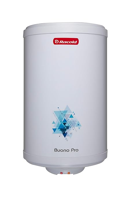 Racold BUONO PRO NXG Storage Water Heater 15L - Free Standard Installation & Pipes, 5 Star Rated, ABS Body Vertical Geyser for Bathroom,3 Safety Levels, Rust Proof Body with Titanium Coating, White