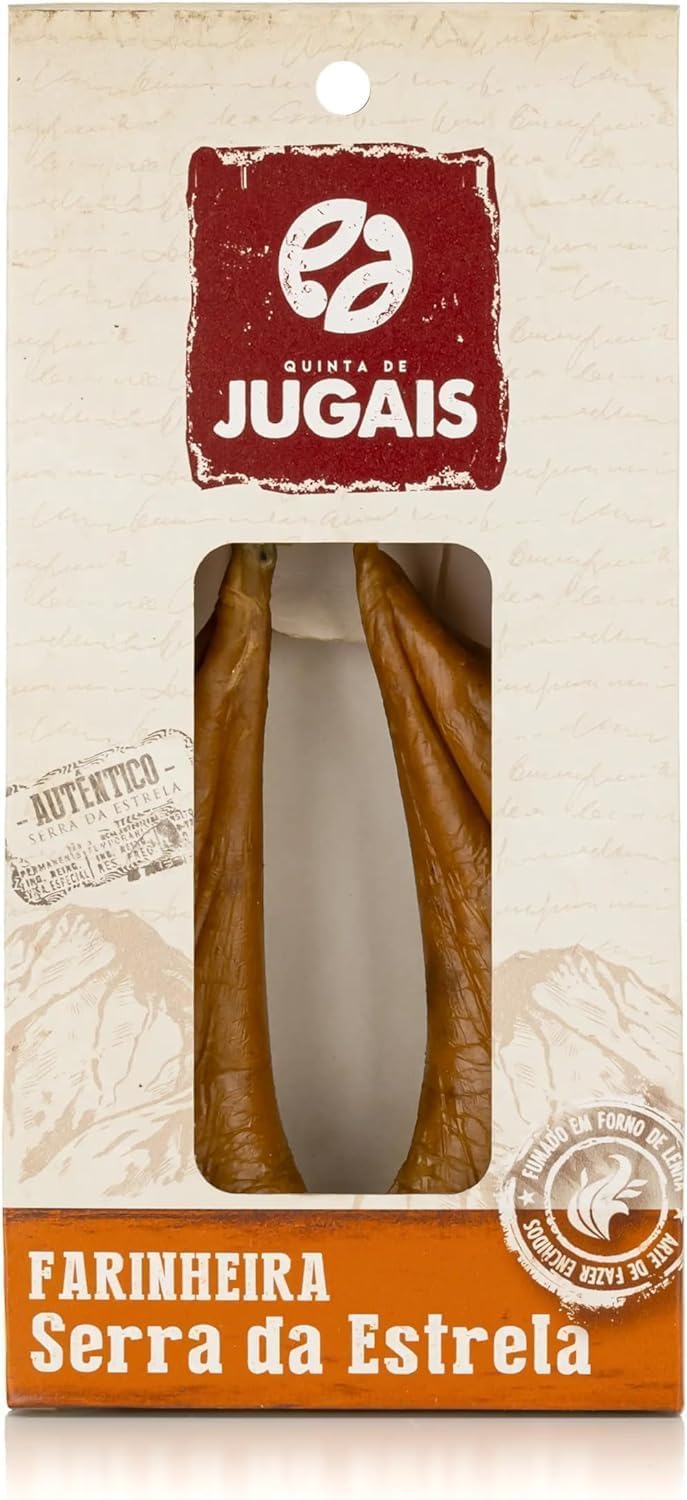 Farinheira Serrana Serra da Estrela 200 g – Paquete de 2 – Salchicha ahumada portuguesa gourmet