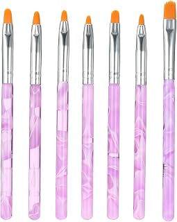 Conjunto de pincéis de unhas de acrílico Caneta pontilhada de ponta dupla Separadores de unhas Pincel para pó de unhas Lixa de unhas Ferramentas de arte de unhas