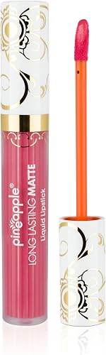 Pineapple Cosmetics Long Lasting Matte Lipstick 7 g, Berry Rose No. 153 – Highly Pigmented, Smooth Comfortable Wear