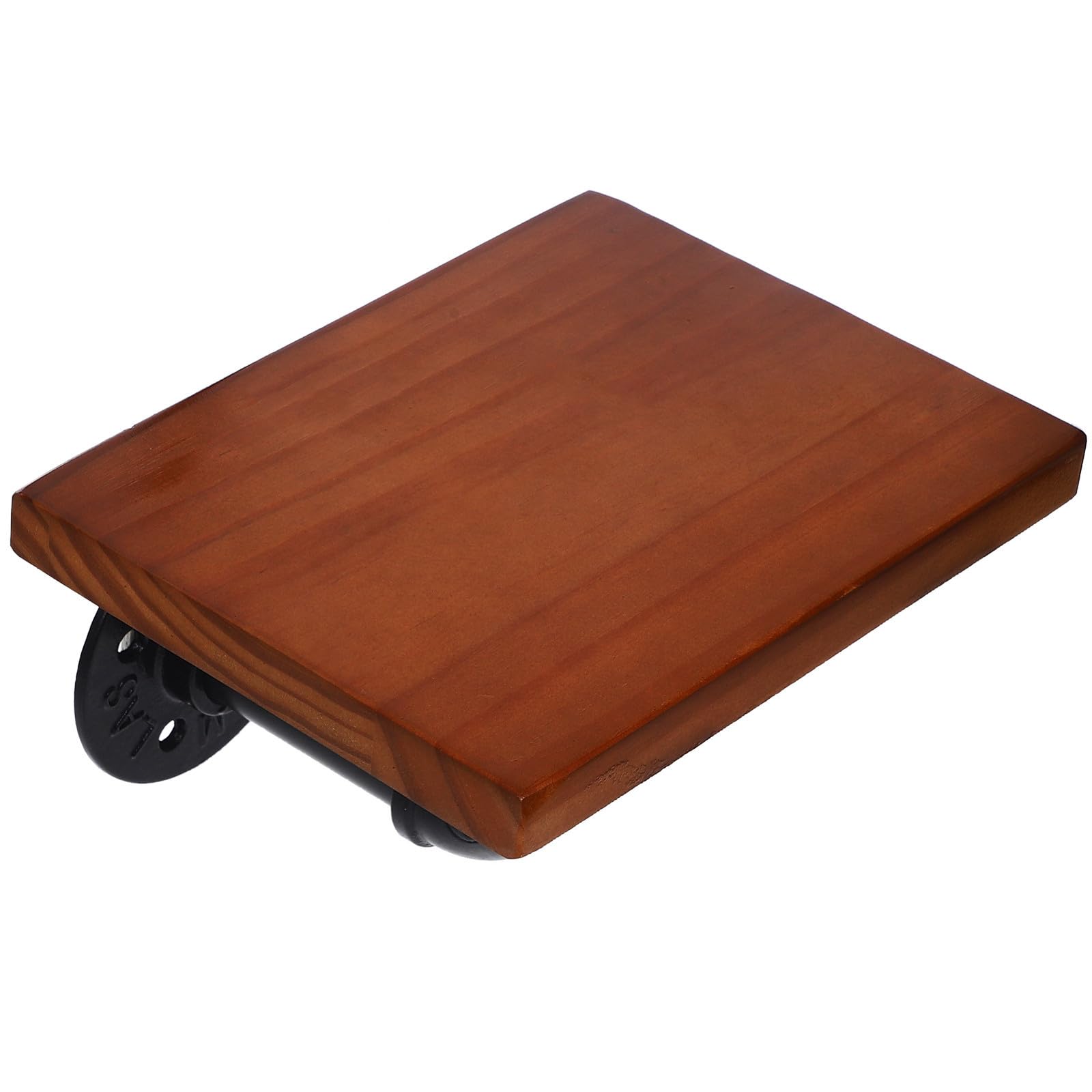 Étagère murale en bois massif noir style vintage KALLORY pour salon et rangement industriel