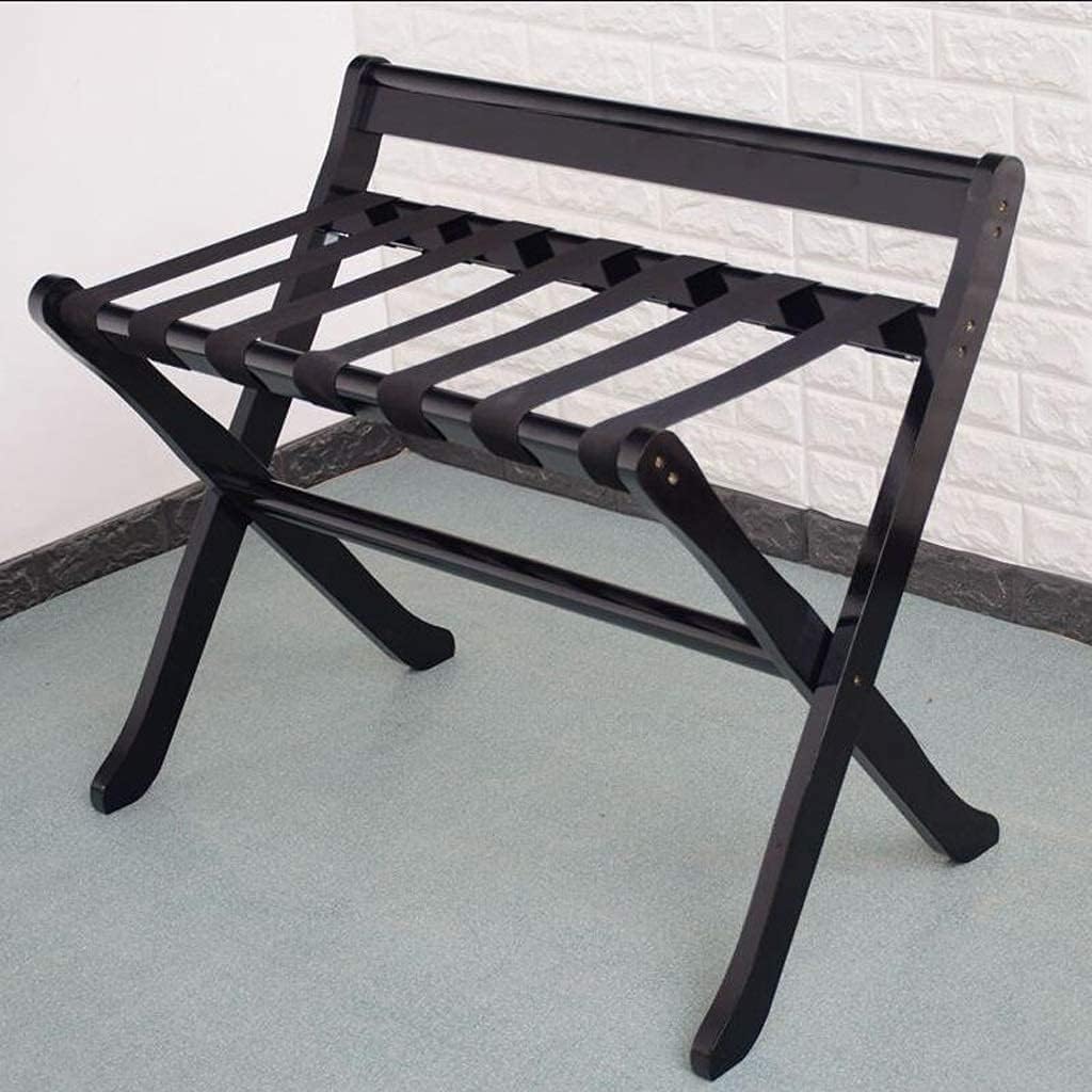 Hotel Luggage Rack Solid Wood Folding Luggage Rack Shelf, Clothes Shoes Storage Rack,One Color-A