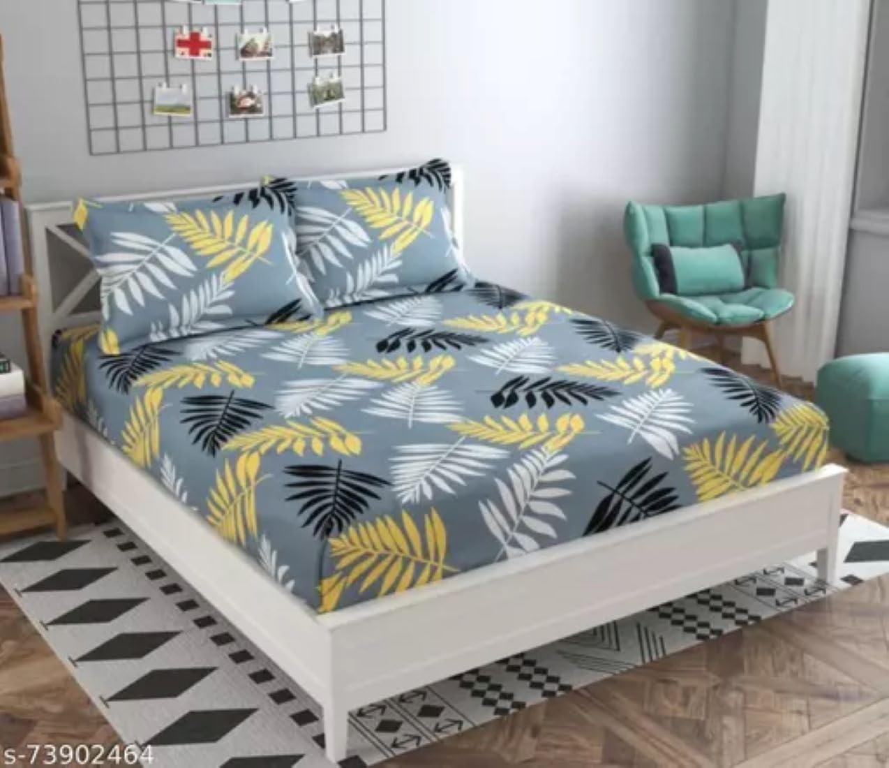 LA MANTTA Polycotton 1 Double Bed Bedsheet With 2 Pillow Covers,Bed Sheet For Bedroom -Lm28,200 TC,Multicolor (B0CSND6FJT) Amazon Price History, Amazon Price Tracker