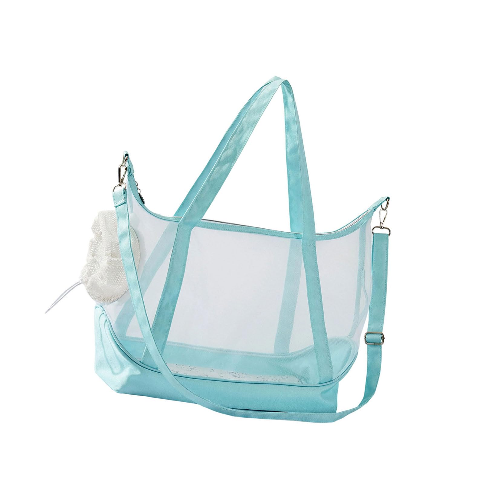 Transport pour chats de voyage respirant avec filet nylon transparent extérieur