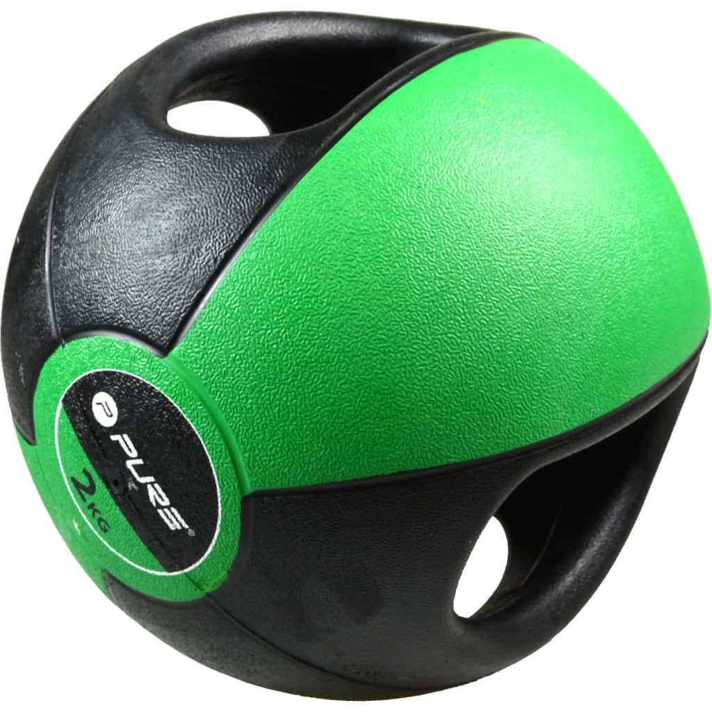 Pure2Improvate - Palla Medica, 2 kg, Colore: Verde/Nero