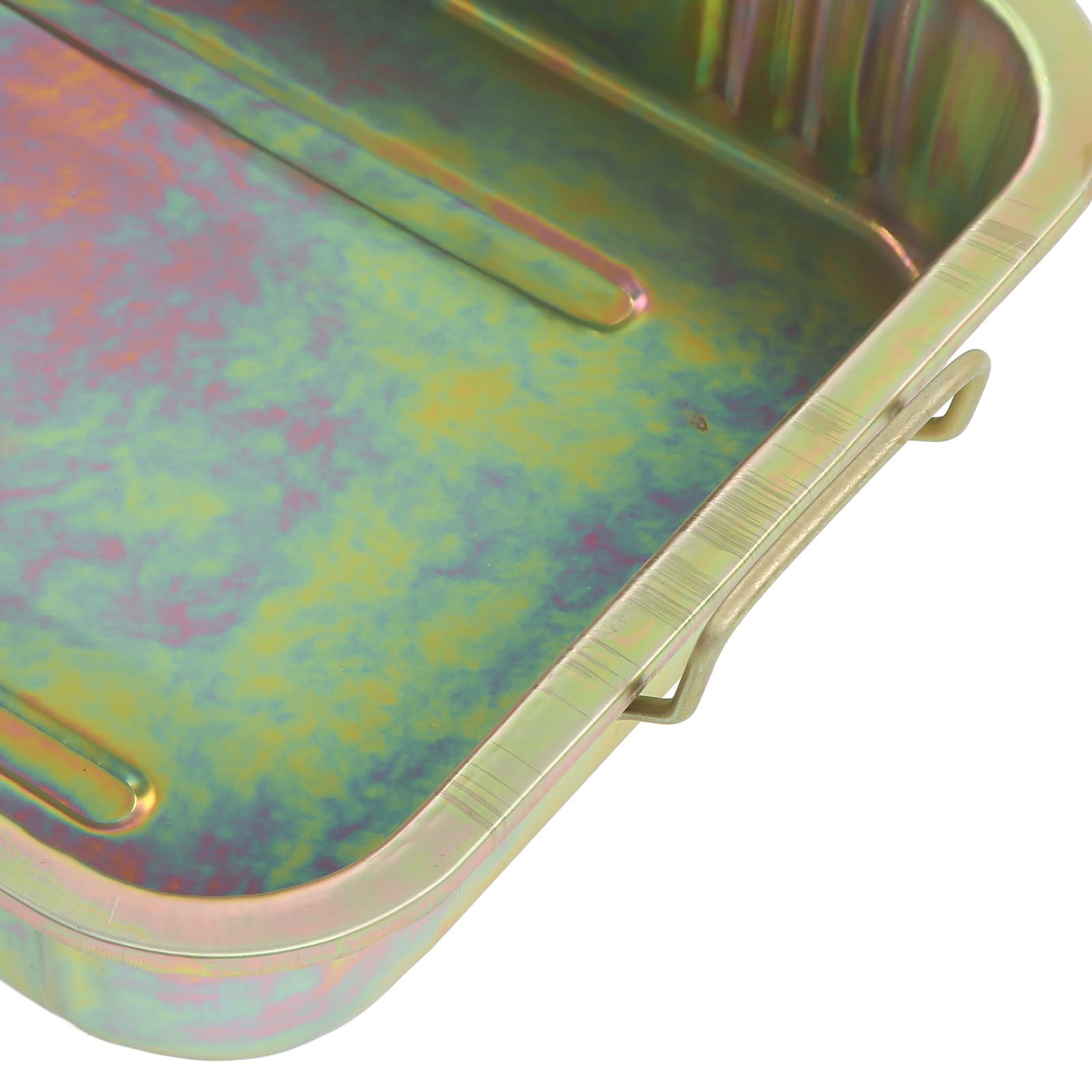 Tissting Bandeja de Goteo de Aceite Galvanizado, Contenedor de Drenaje de Metal Profesional para Taller, Protección de Suelos de Garaje, Uso en Vehículos, Motocicletas, Botes, Mate (500x380x95 mm)