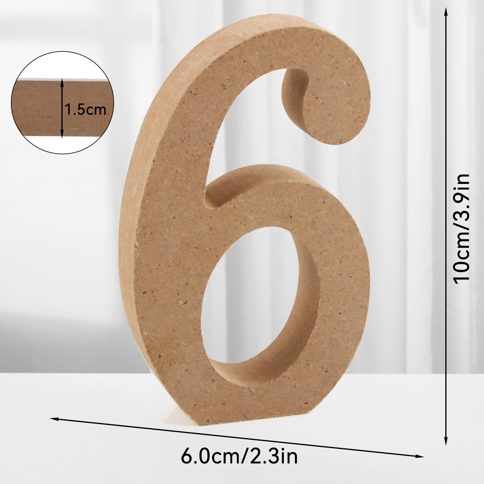 Taozoey Standing Wooden Letters, Wooden Letters for Crafts, DIY Letter, Home Lettering, Untreated Decorations for Home Wall - Image 2