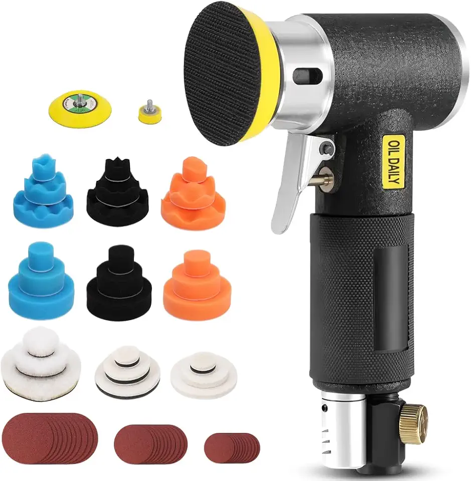 Mini Lixadeira Orbital Pneumática, Lixadeira Eletrica, Politriz Elétrica para Carro, Politriz Automotiva, Polidor de Buffer para Detalhes de Carro, 18000 RPM