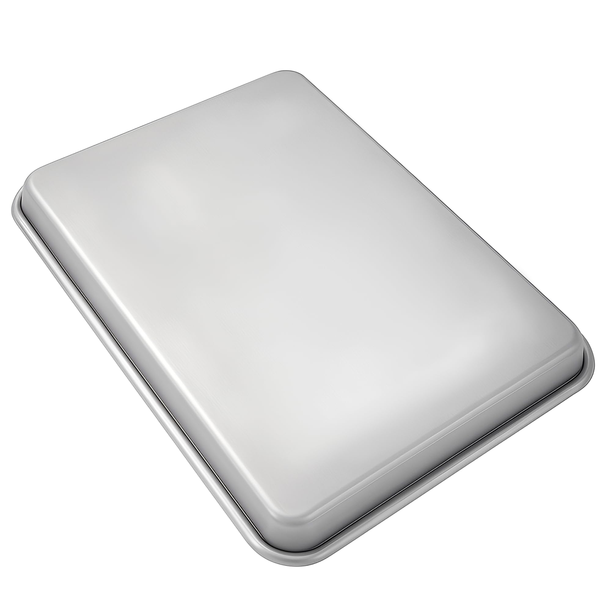 MBH - Pack de 5 Bandejas Lisas de Aluminio 60x40x2,5 cm para Panadería y Pastelería Profesional. Pack de Bandejas de Cocción con Cantos Redondeados para Horno Industrial