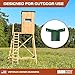 Iron Forge Tools Deer Stand Brackets, 4x4 Inch Green Powder Coated Steel Tree Stand Elevator Bracket for Outdoor Hunting Platform, Elevated Deer Blinds, Box Blinds, 4 Pack Includes Accessories