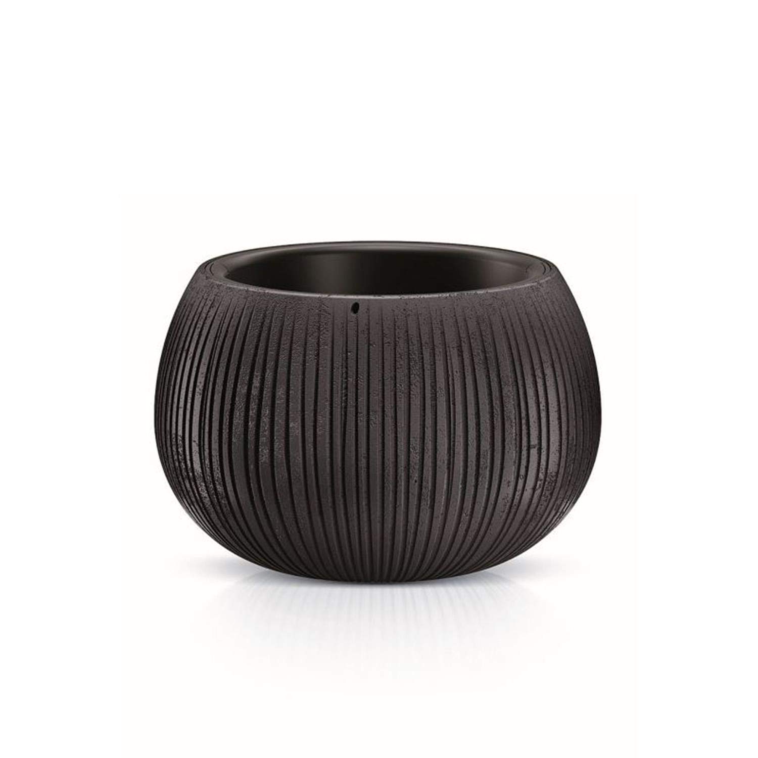 Prosperplast Concrete Bowl Flower Hanging Pot Plant Pot 2 in 1 with Plastic Plant Pot Round