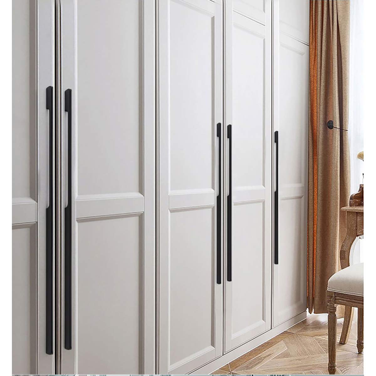TOOLDO Kitchen Door Handles Matte Black Cabinet Handles Aluminum Alloy Cupboard T Bar Pull Handle Hole Centre 500mm - Image 4
