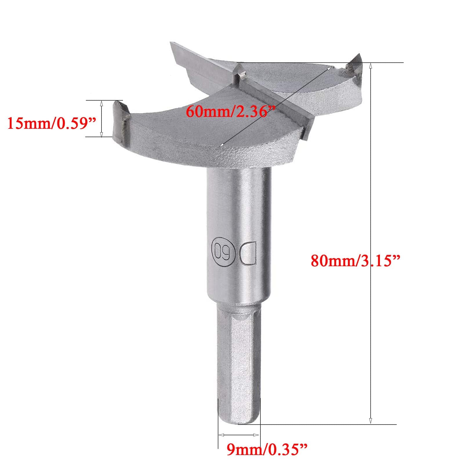 TOP-VIGOR 60mm Forstner Drill Bit - Image 2