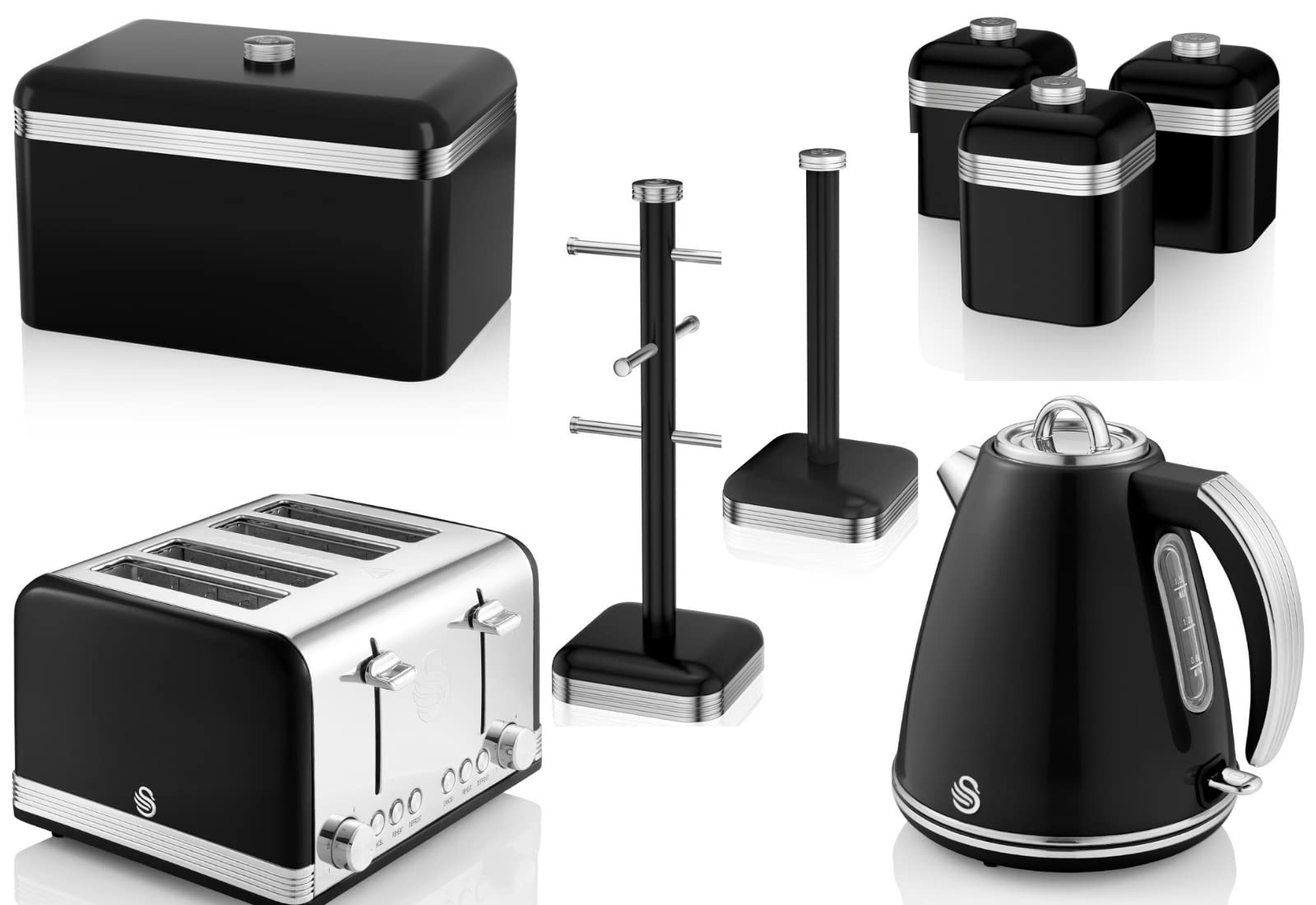 Matt Black Electric Toaster Morphy Richards Dune Kettle And