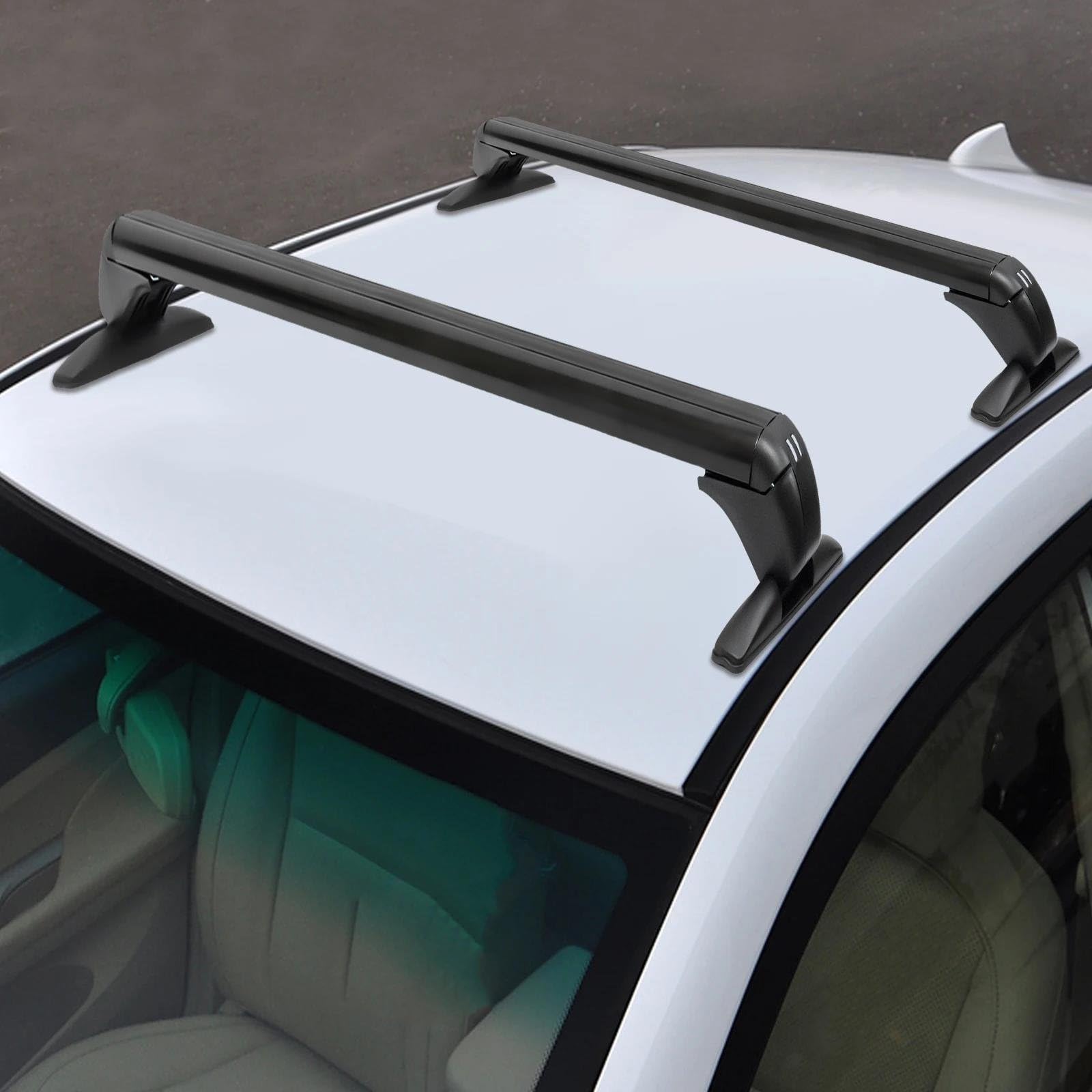 Barre portatutto Barre Portabagagli Da Tetto In Alluminio, Bloccabili E Compatibili Con Auto A 4 O 5 Porte, Lunghezza 1 M.