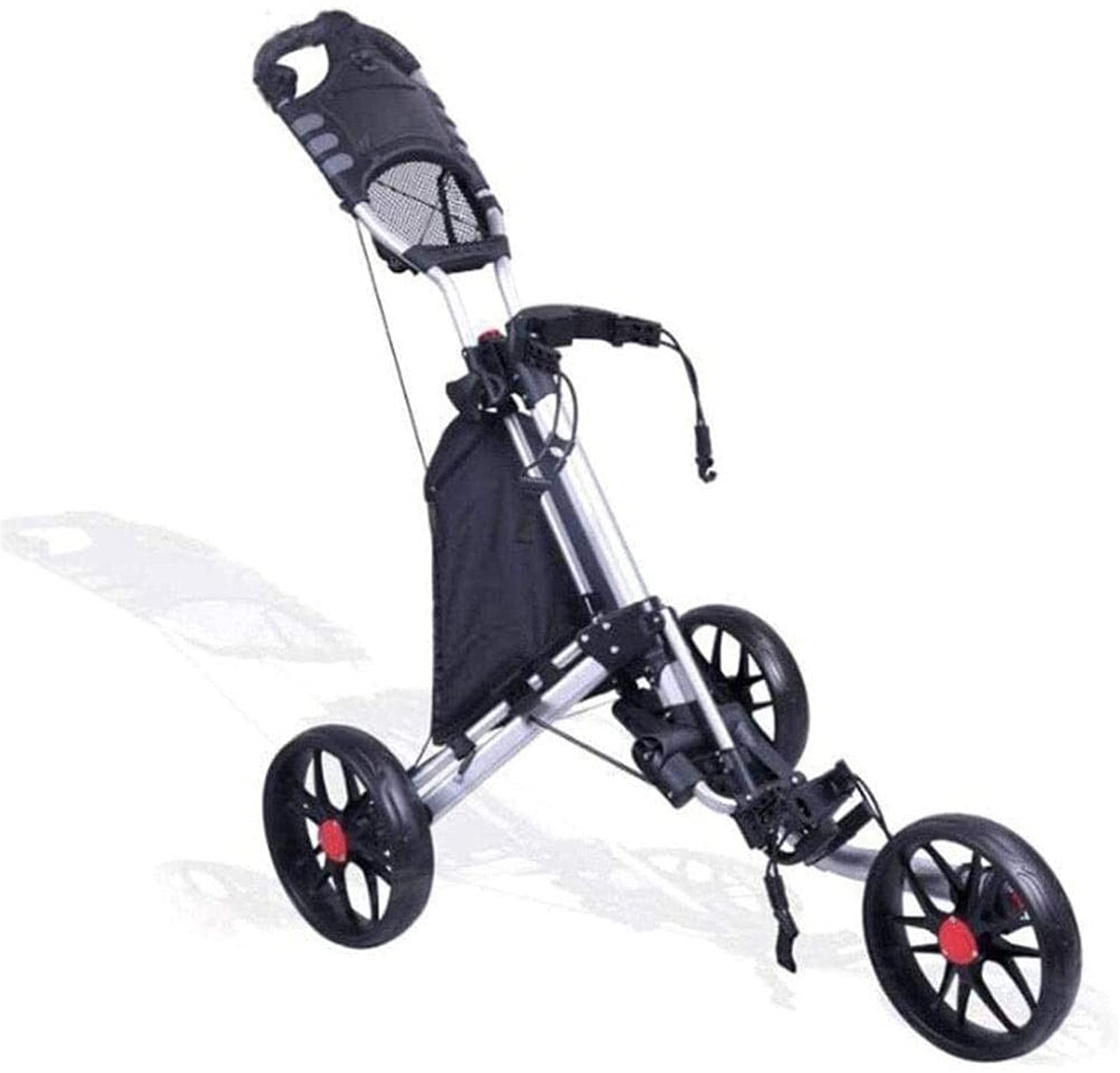 Carrito de Golf de Empuje Carrito de Golf Plegable Carrito de Golf Ligero/Compacto El Mango también Tiene Muchas Funciones, Incluido un Soporte para Tarjetas de puntuació