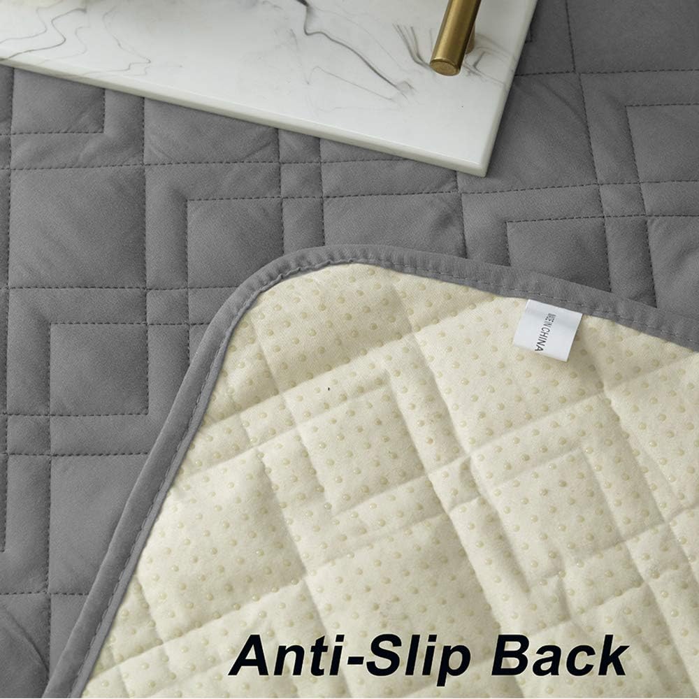 RBSC Home 100% Waterproof Dog Bed Cover Non Slip Large Furniture Protector Sofa Cover Wahable Reusable Incontinence Bed Underpads for Pets, Dog, Cat, Kids (52"X82", Grey) : Pet Supplies