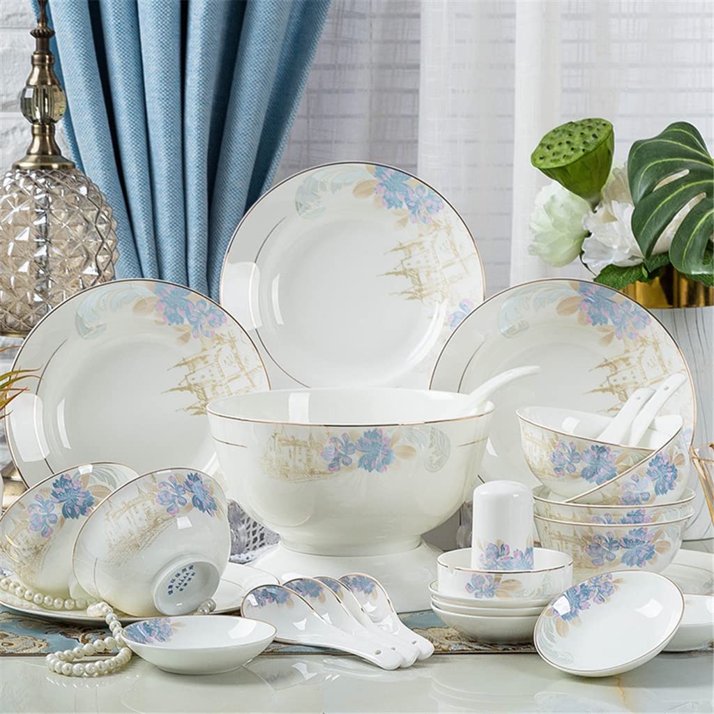 Zestaw ceramicznych zastaw stołowych Naczynia Gospodarstwo domowe Prosta zastawa stołowa z porcelany kostnej Codzienne prezenty Zestawy naczyń obiadowych Naczynia kuchenne